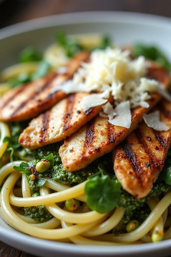 arugula pistachio pesto pasta