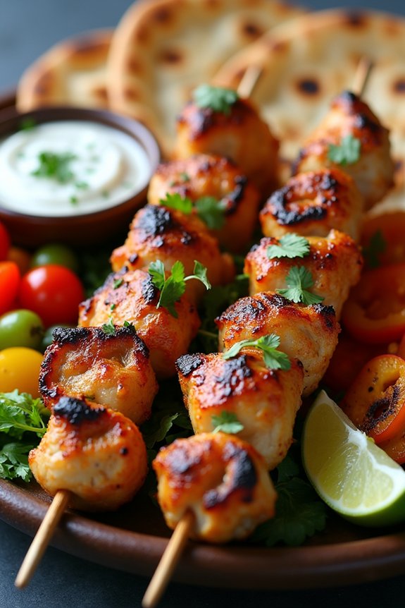 authentic mediterranean chicken skewers
