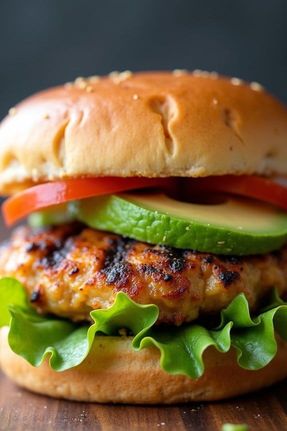 avocado lime chicken burger