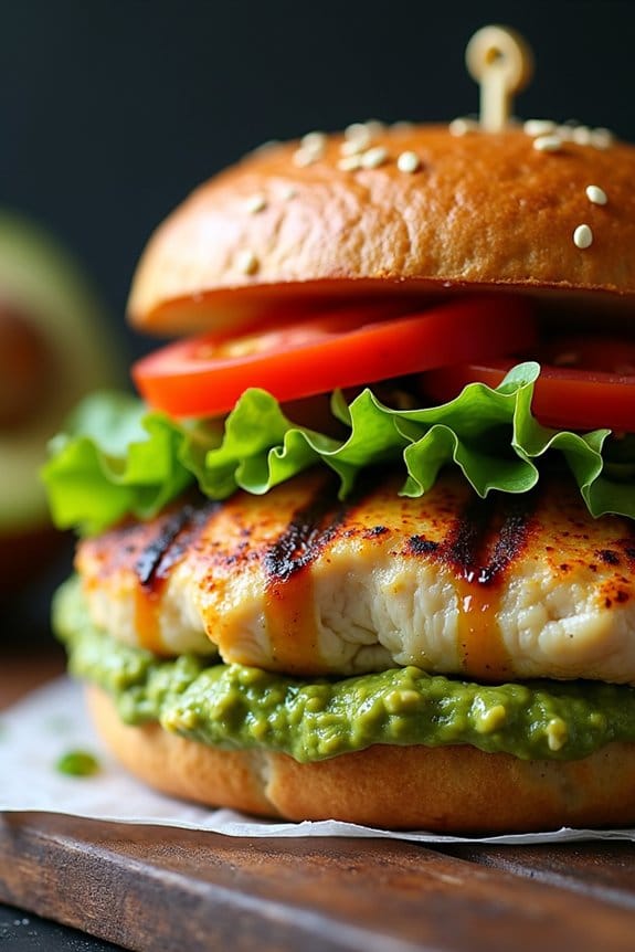 avocado pesto grilled chicken