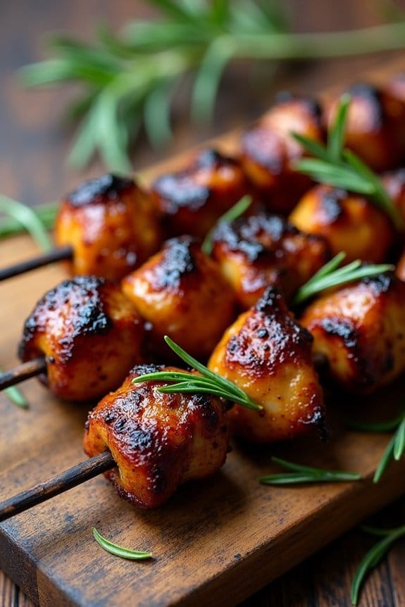 balsamic fig chicken skewers
