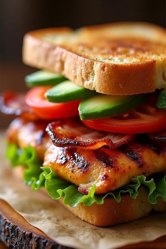 bbq chicken club sandwich