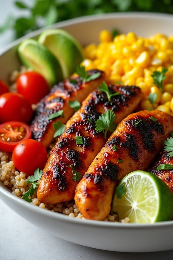 bbq chicken corn bowl