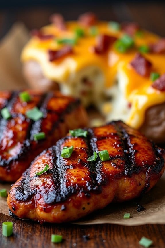 bbq chicken with casserole