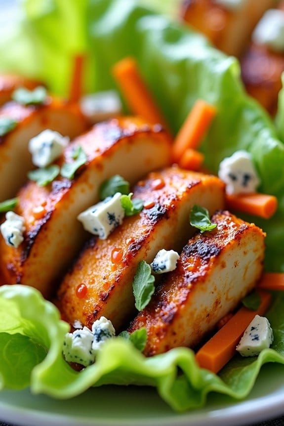 buffalo chicken lettuce wraps