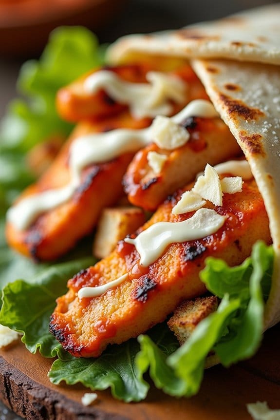 buffalo ranch chicken wraps