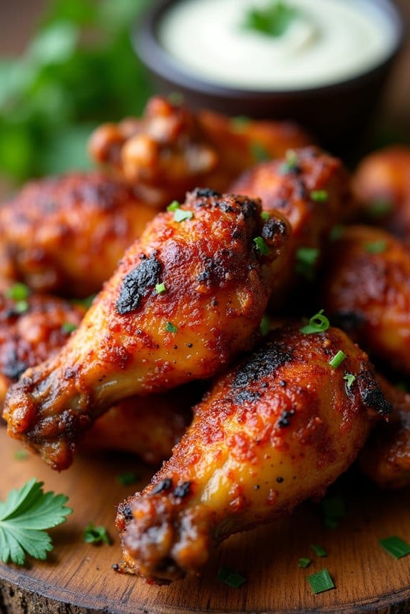 cajun wings grilled perfectly
