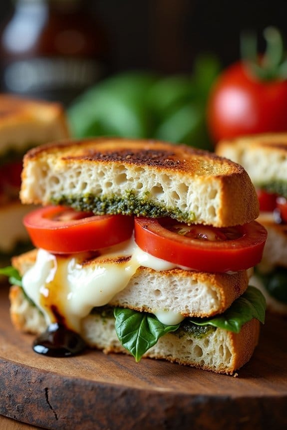 caprese chicken sandwich delight
