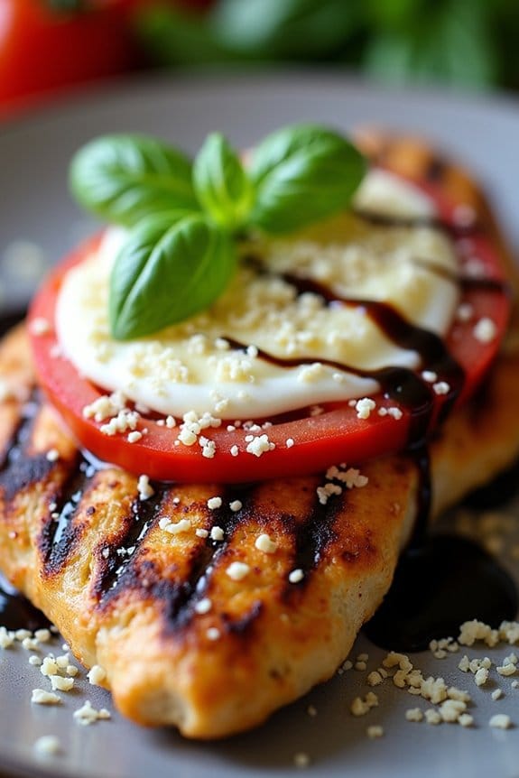 caprese grilled chicken parmesan