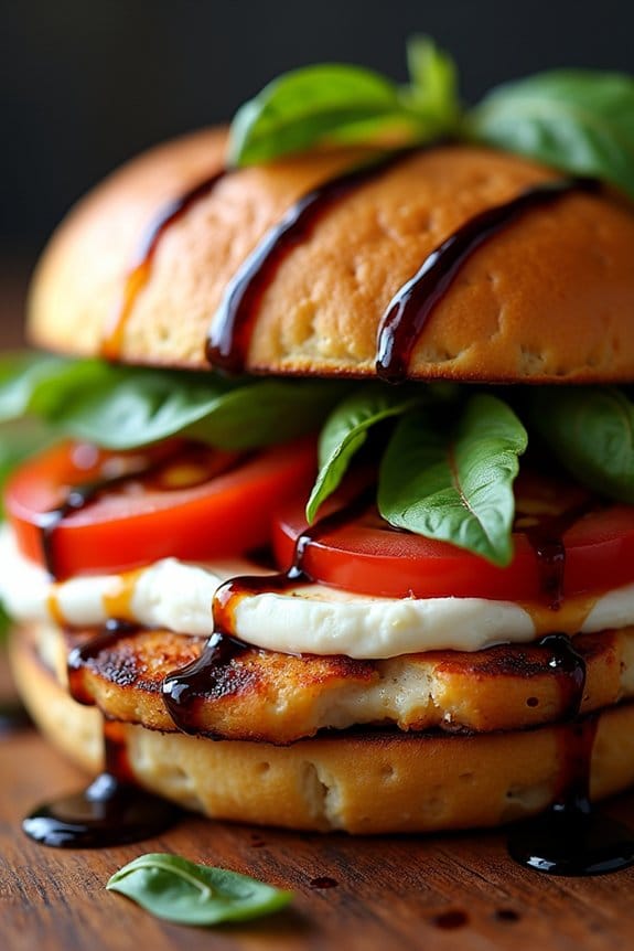 caprese grilled chicken sandwich