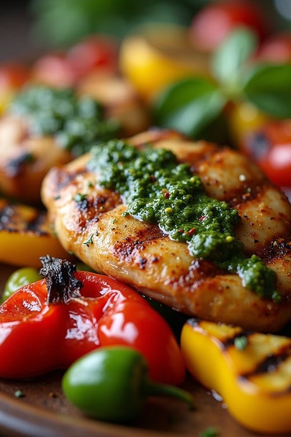 chimichurri chicken with peppers