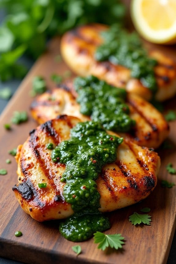 chimichurri marinated chicken cutlets