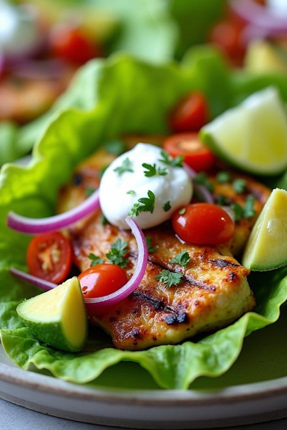 cilantro lime chicken wraps