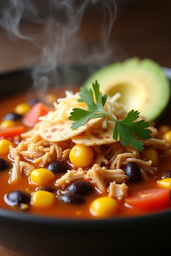 comforting chicken tortilla soup