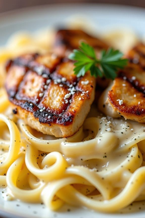creamy chicken fettuccine alfredo