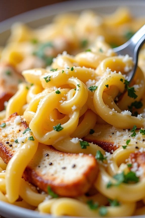 creamy garlic parmesan pasta