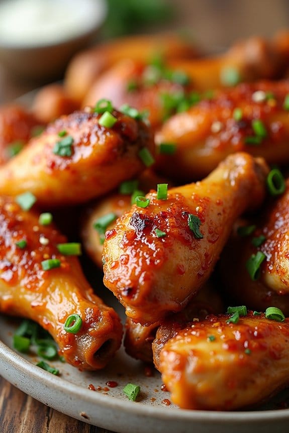crispy honey garlic wings