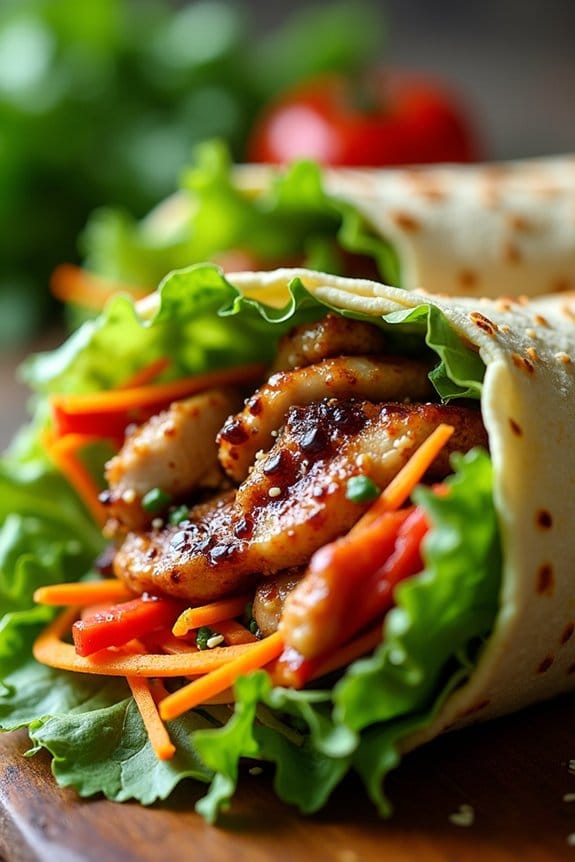 delicious asian fusion wraps