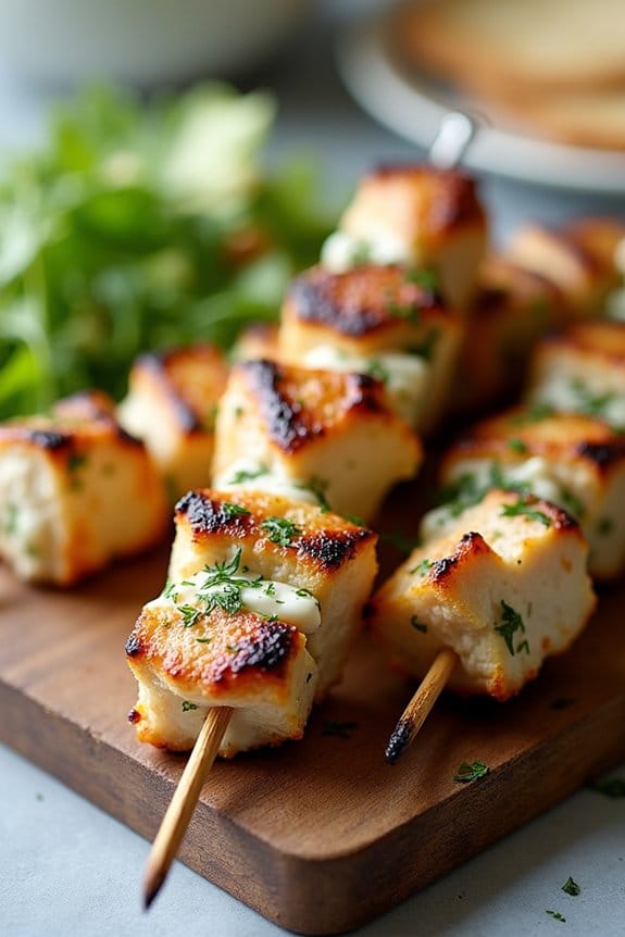 delicious grilled chicken skewers