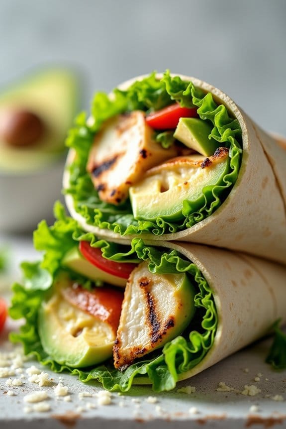 delicious grilled chicken wraps