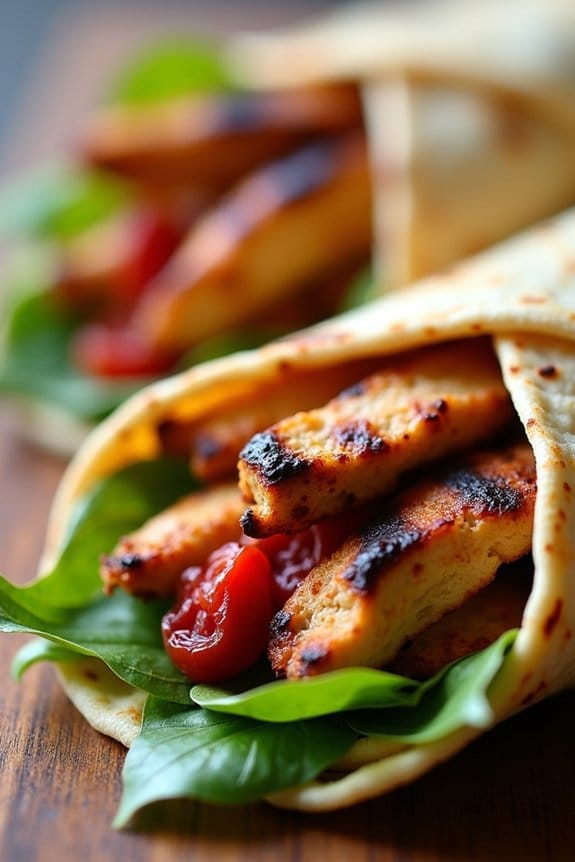 delicious nutritious chicken wraps