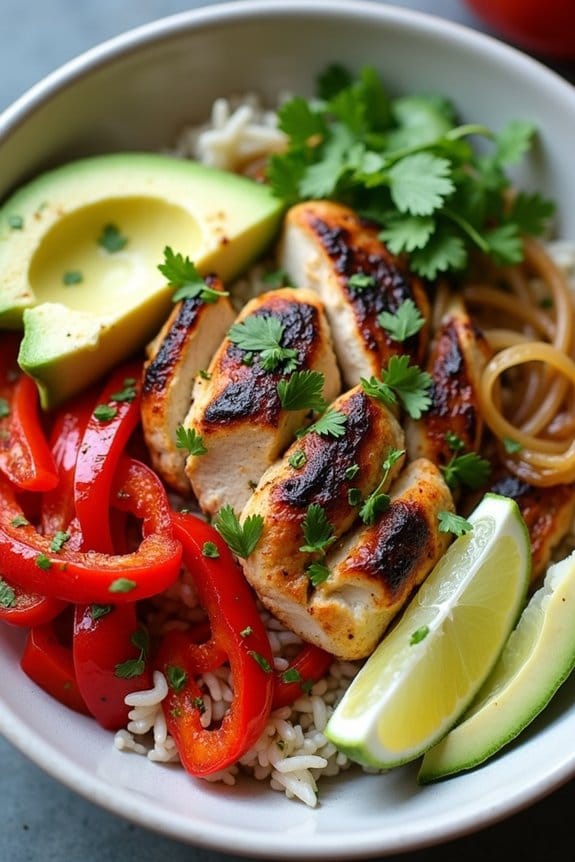 flavorful grilled chicken bowl
