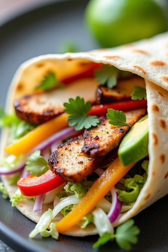 flavorful grilled chicken wraps