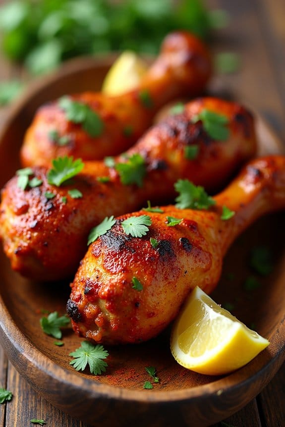 flavorful grilled tandoori drumsticks