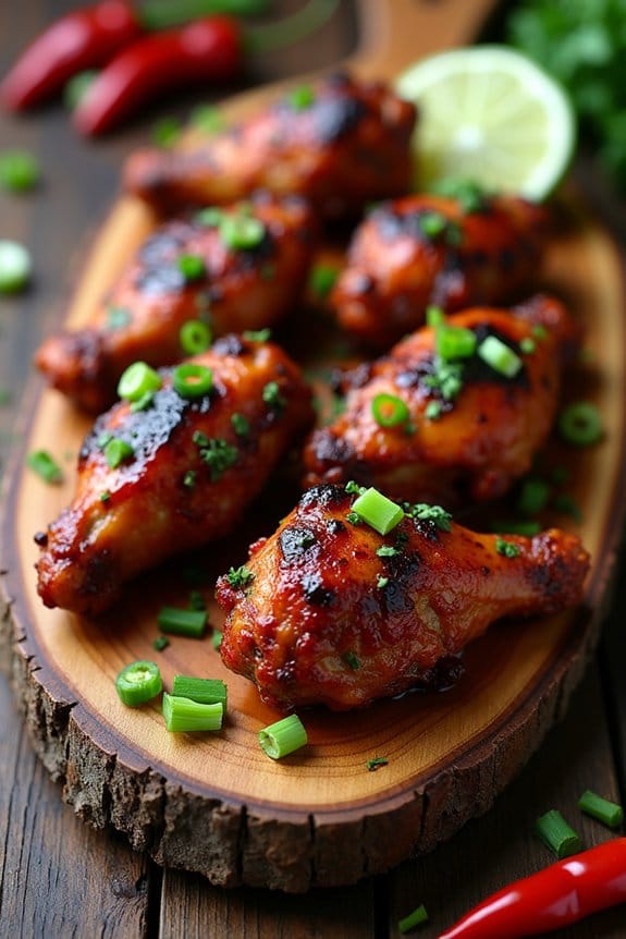flavorful spicy grilled wings
