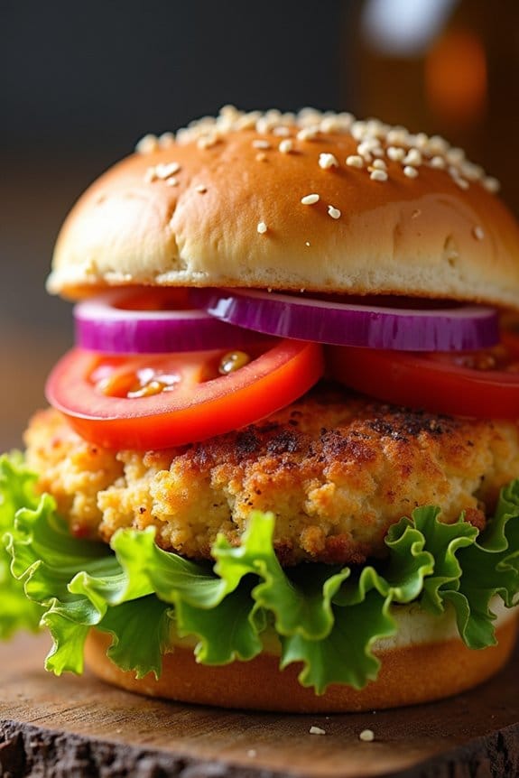 garlic parmesan chicken burger