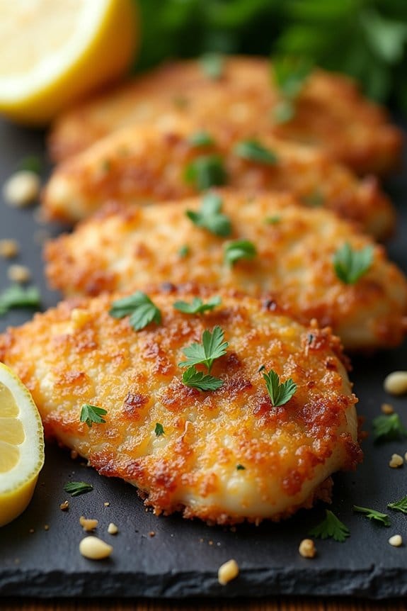 garlic parmesan chicken cutlets