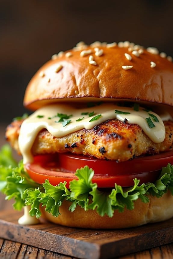 garlic parmesan chicken sandwich