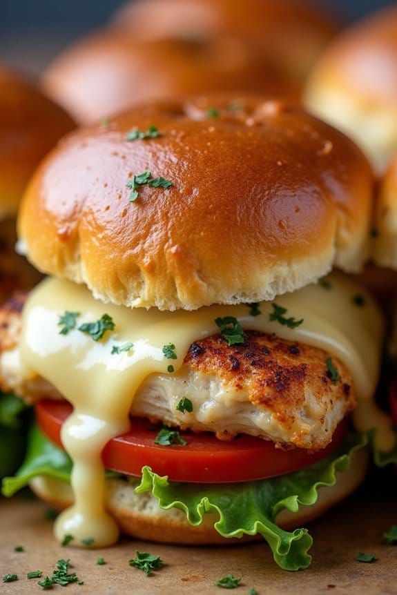 garlic parmesan chicken sliders