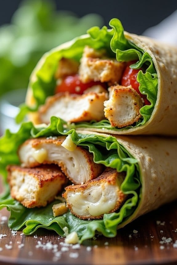 garlic parmesan chicken wrap