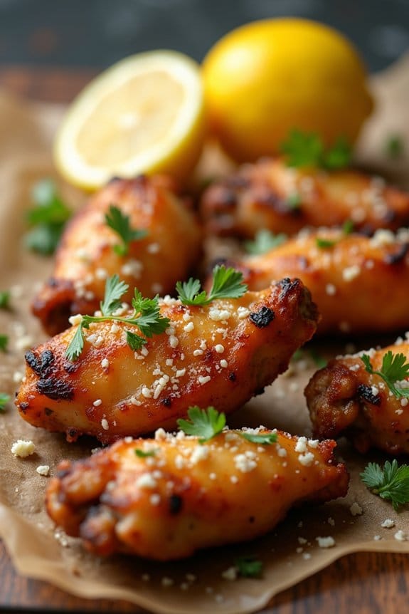 garlic parmesan grilled wings