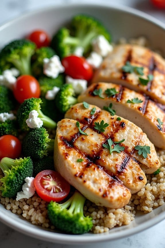 greek yogurt chicken bowl