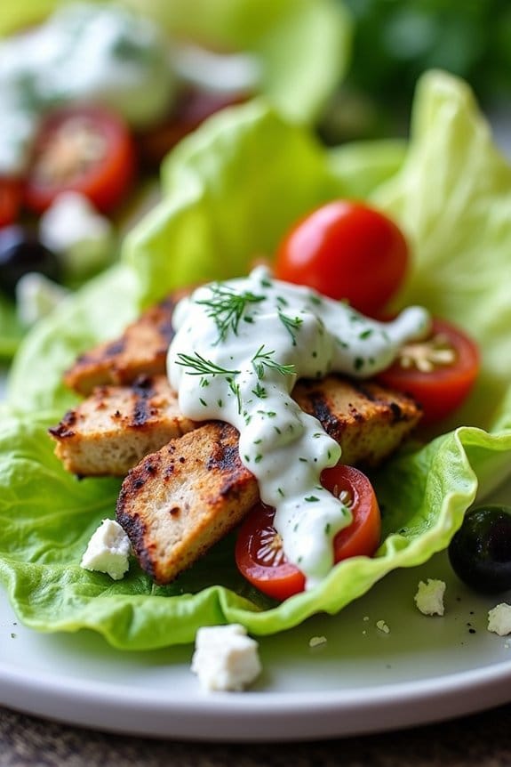 greek yogurt chicken wraps