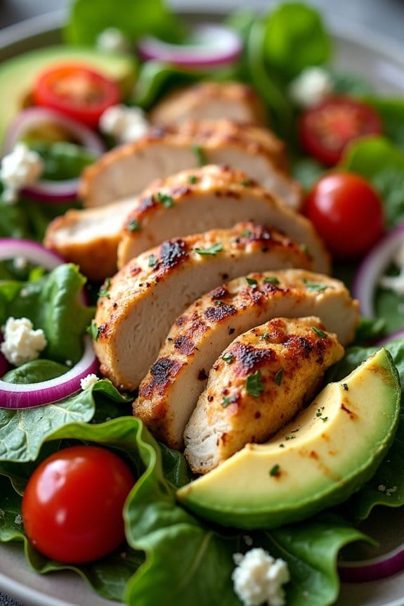 grilled chicken avocado salad