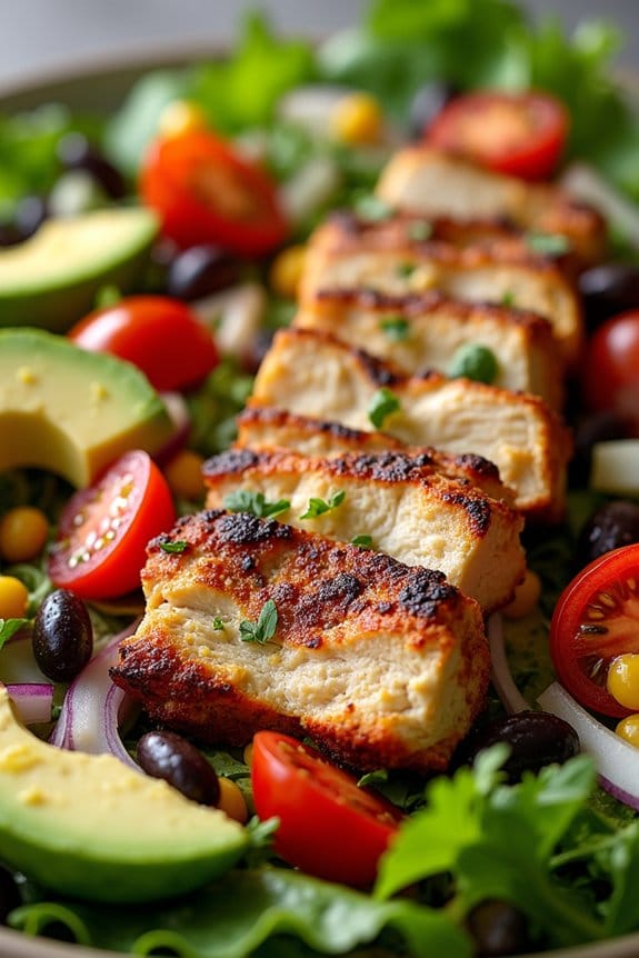 grilled chicken avocado salad