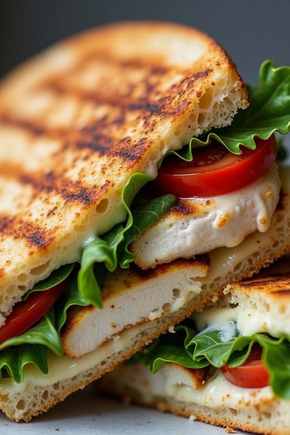 grilled chicken caesar panini