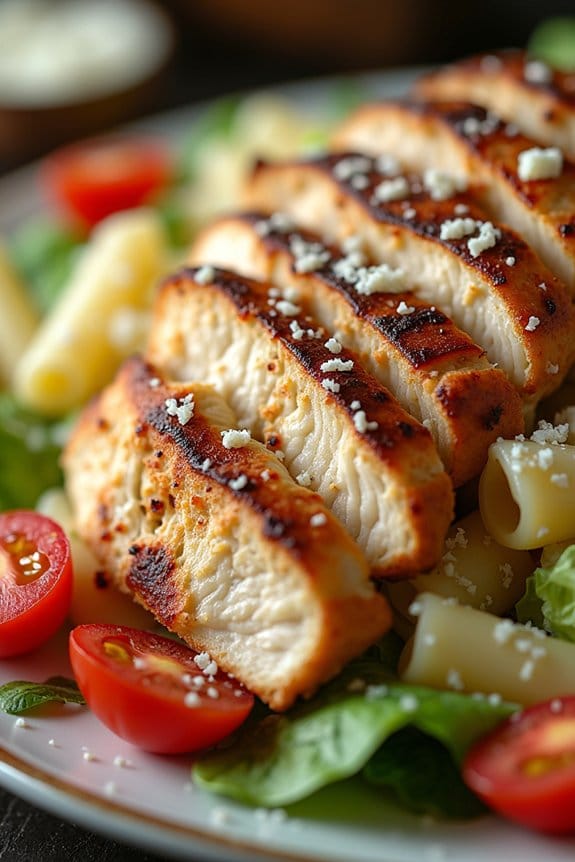 grilled chicken caesar pasta salad