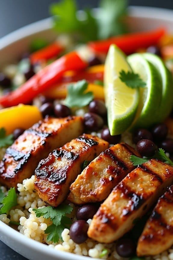 grilled chicken fajita bowl