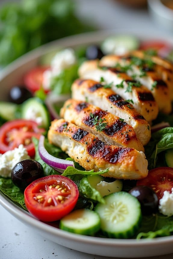 grilled chicken greek salad