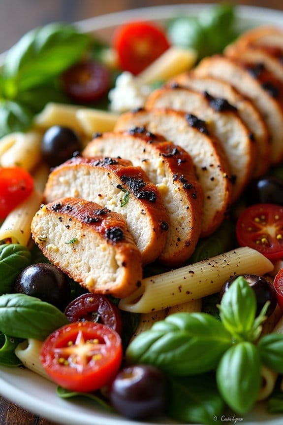 grilled chicken pasta salad