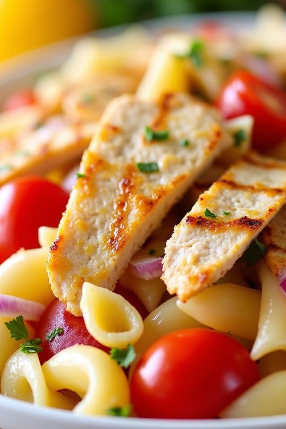 grilled chicken pasta salad