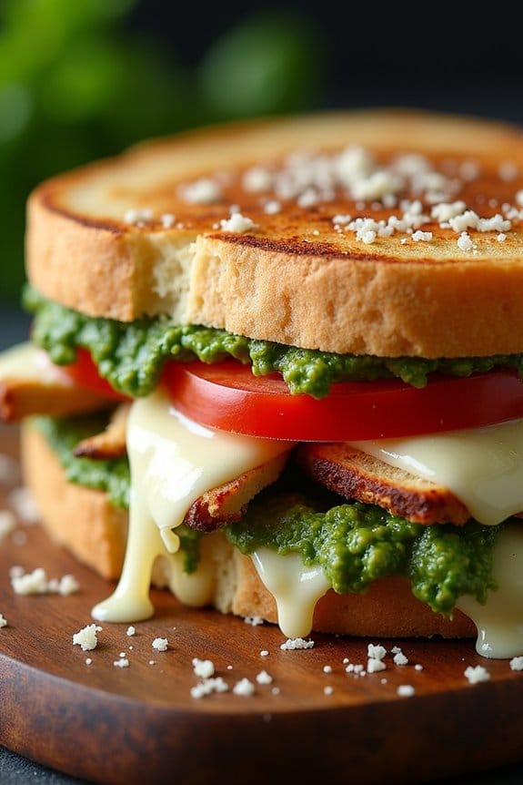 grilled chicken pesto panini