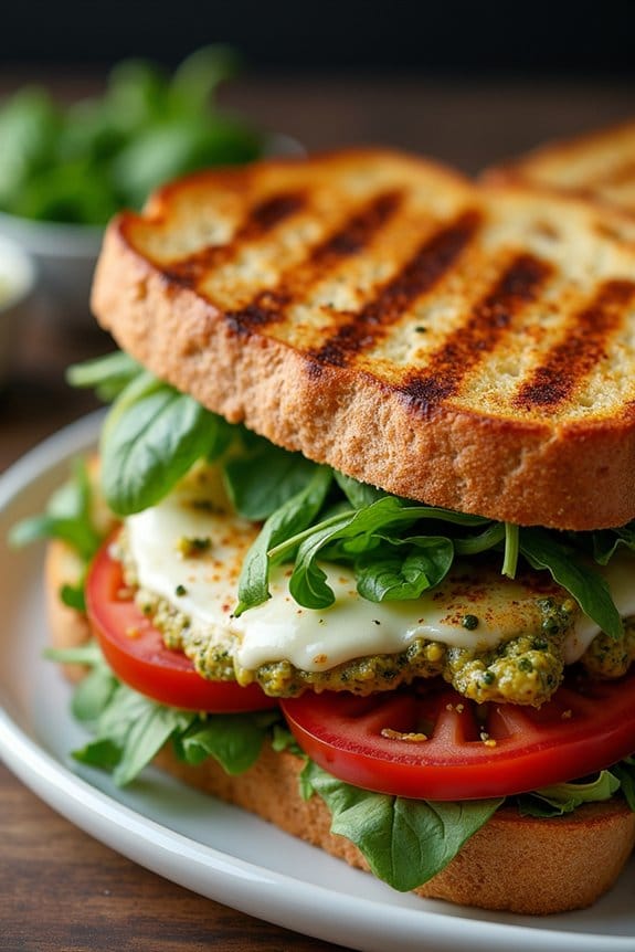 grilled chicken pesto sandwich