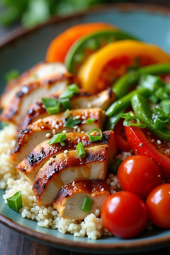 grilled chicken vegetable bowl