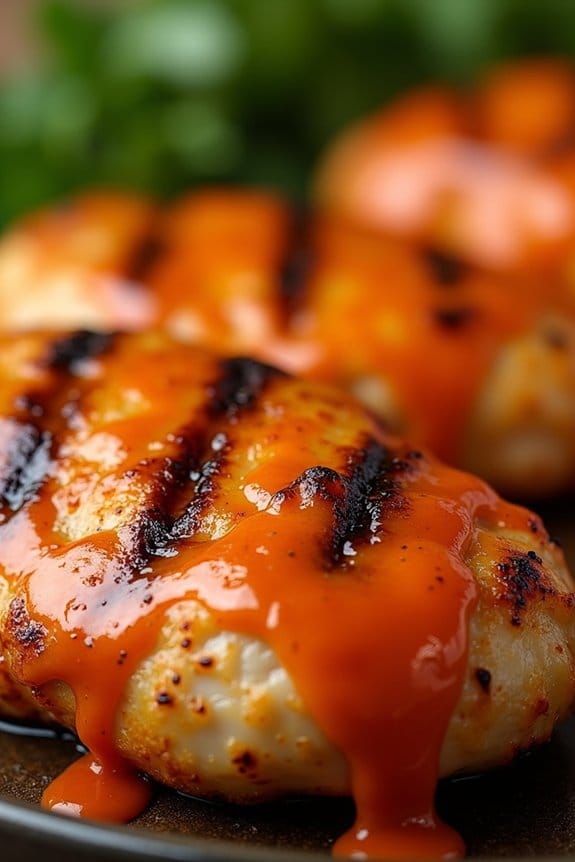grilled chicken with buffalo sauce