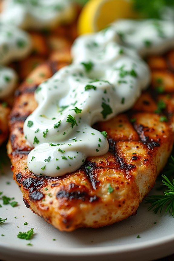 grilled chicken with tzatziki